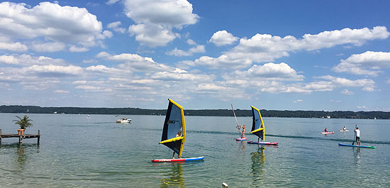 neuer Trend: Lightriding WindSUP im Test auf dem Starnberger See - Fünf-Seen-Land ist erste Lightriding-Modellregion  (©Foto: Martin Schmitz)